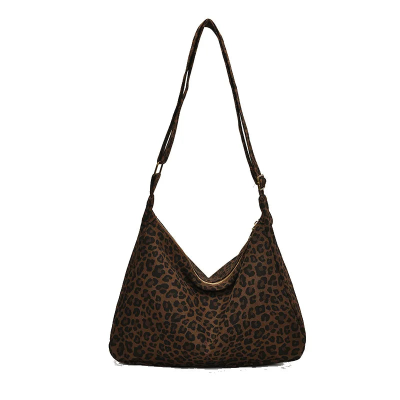 Bolso hobo de leopardo Leire - Leopardo oscuro