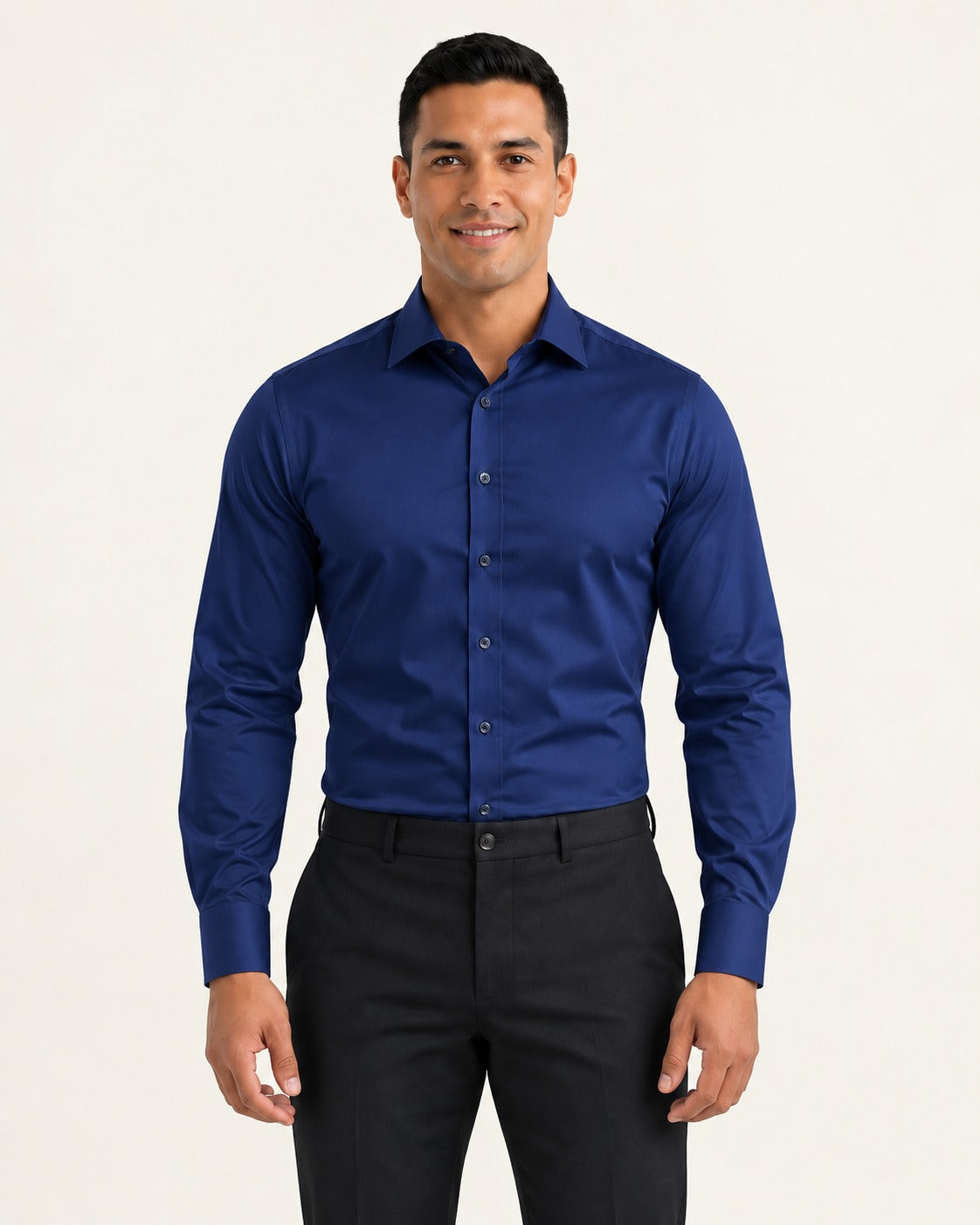 Camisa de vestir slim Adrian en azul marino (antigua)