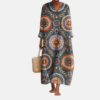 Vestido midi geométrico Elia