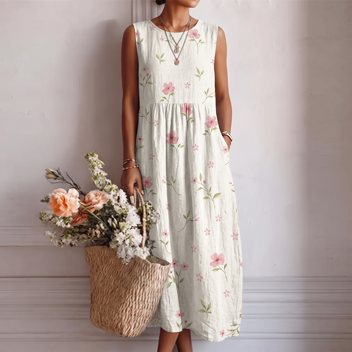 Vestido midi del día a día Violeta