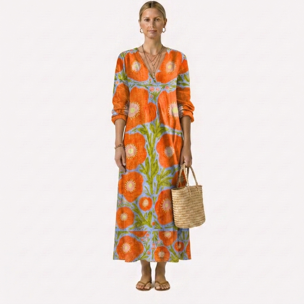 Vestido floral encantador Alba