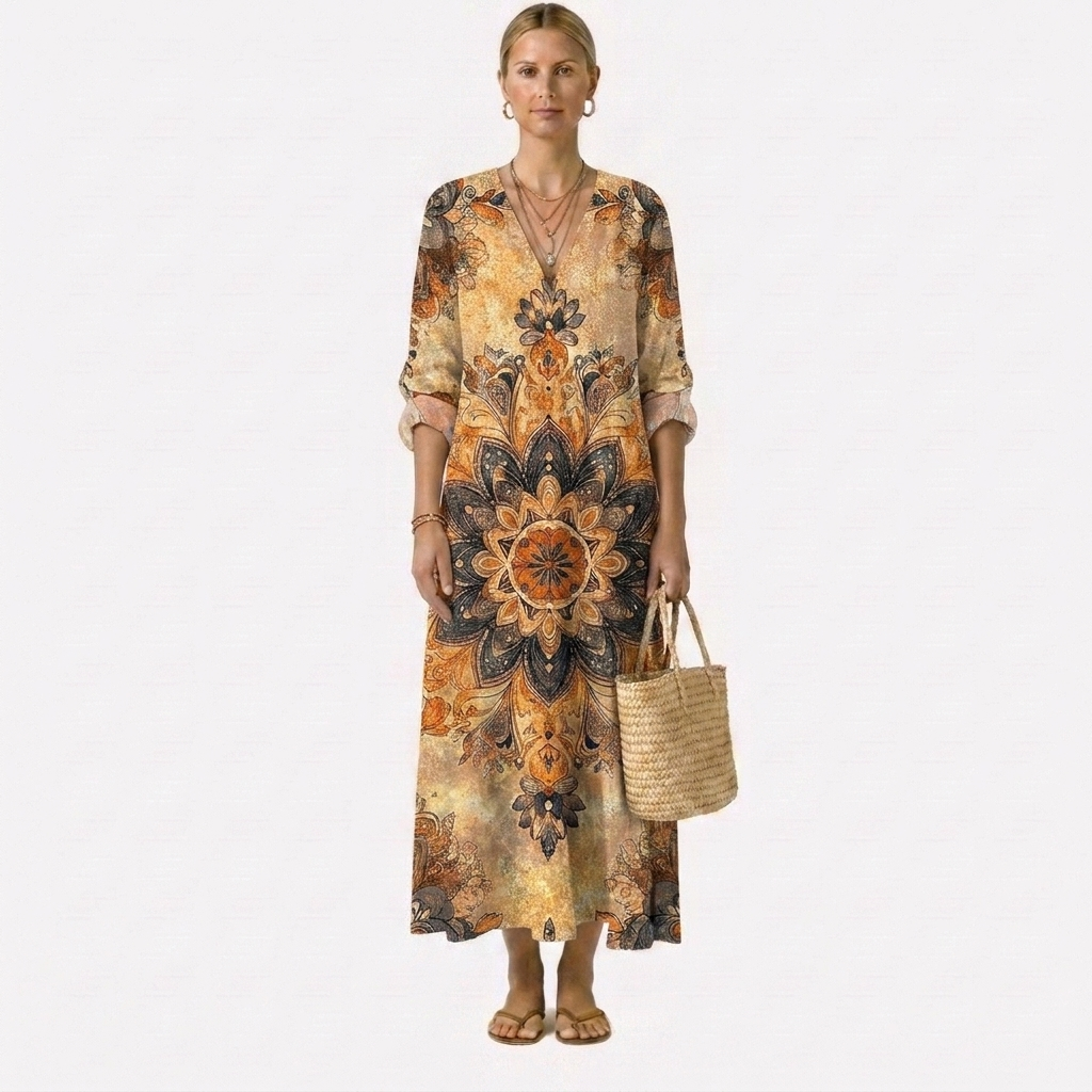 Vestido floral elegancia natural Dora