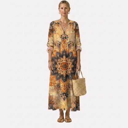 Vestido floral elegancia natural Dora