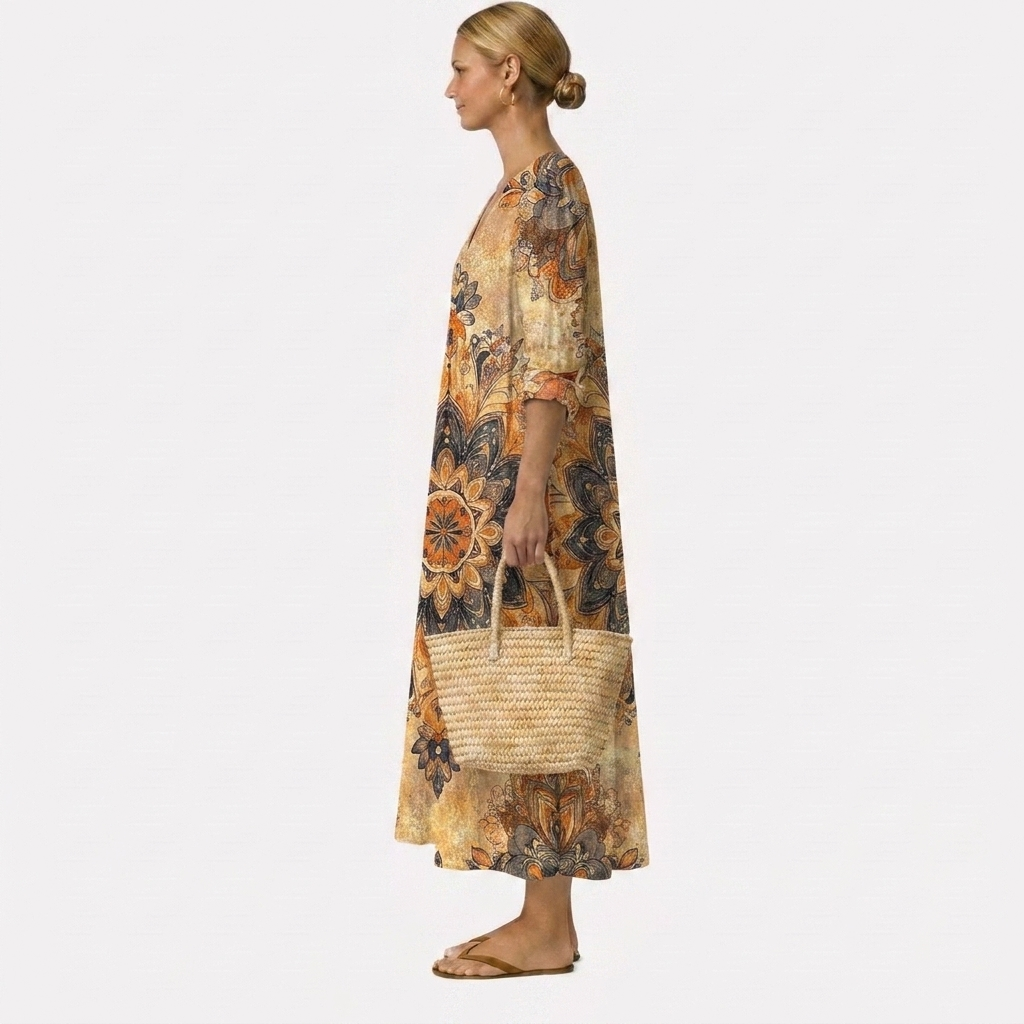 Vestido floral elegancia natural Dora