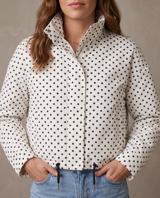 Bomber de lunares Dalia - Blanco