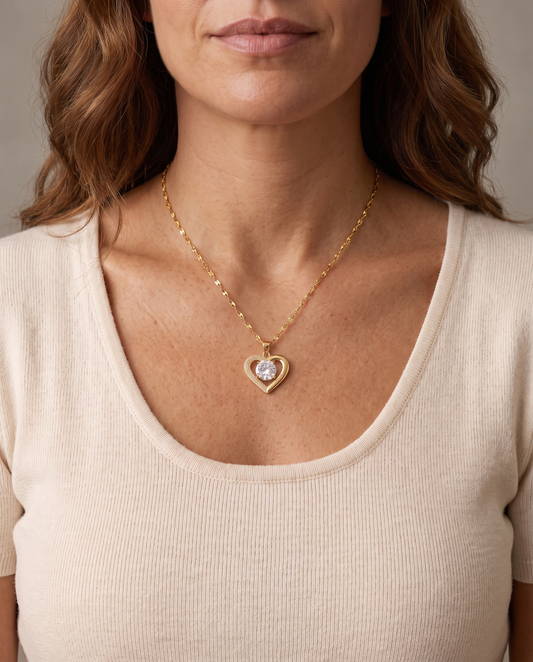 Collar corazón de circonita Alma