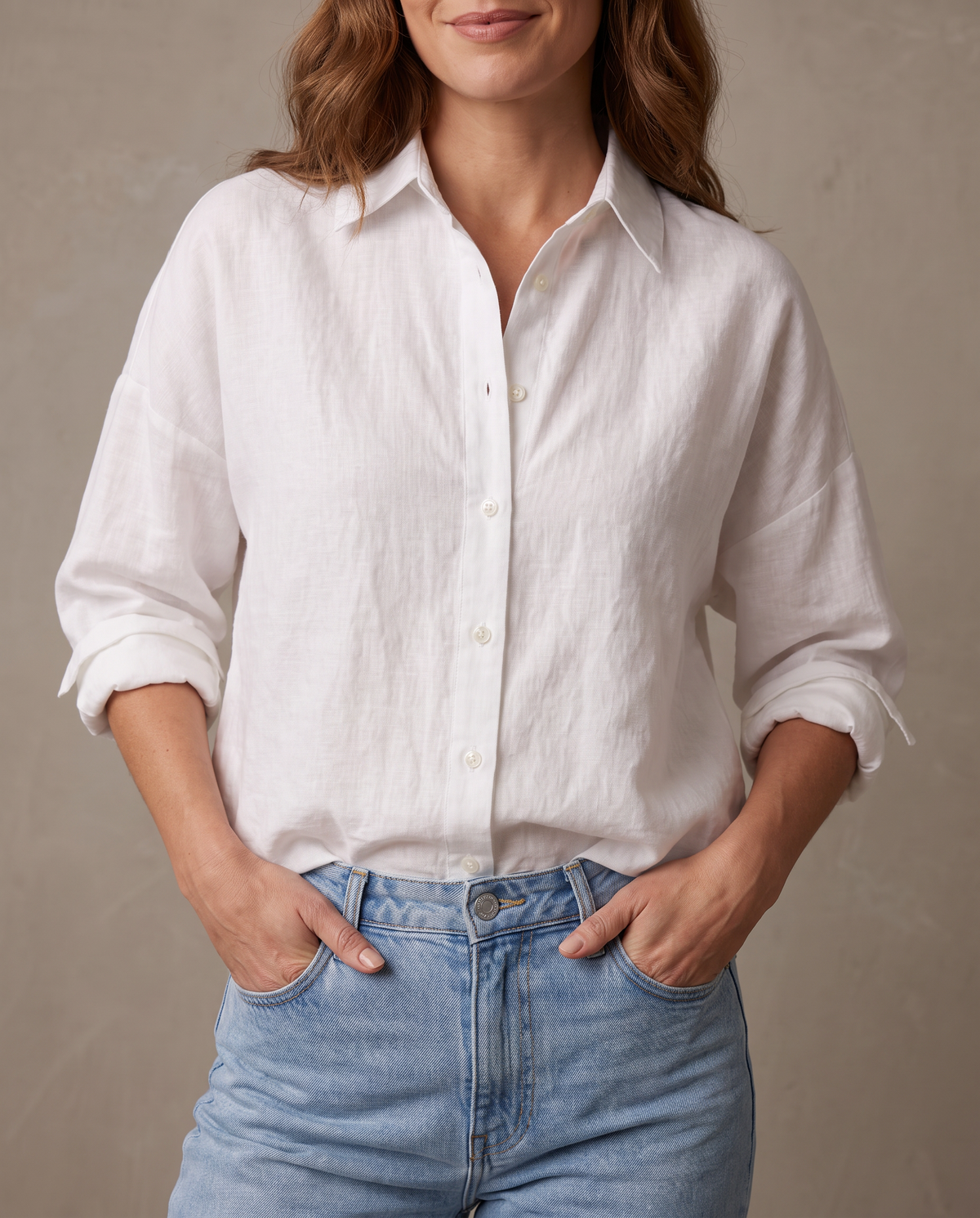 Camisa oversize de algodón Carmen - Blanco