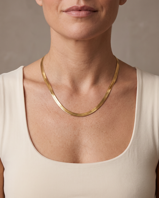 Collar de cadena espiga Noelia - Dorado