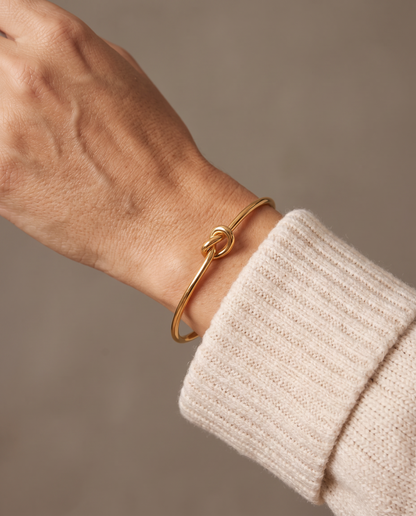 Brazalete de nudo Brisa - Dorado