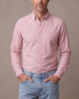 Camisa Oxford de algodón Bruno - Rosa palo