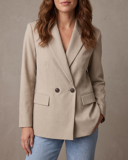Blazer oversize cruzado Vera - Beige