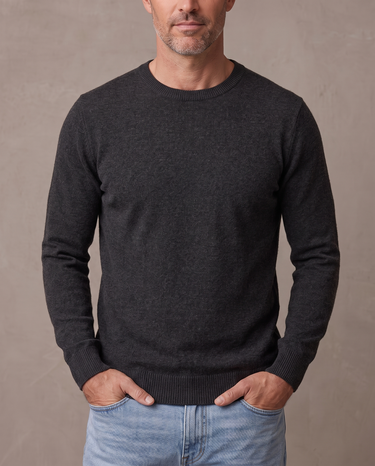 Jersey de punto fino Oliver - Gris oscuro