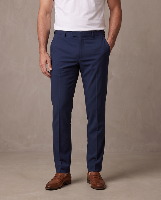 Pantalón de vestir elástico Dario - Azul marino