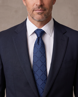 Corbata jacquard Hugo - Azul marino