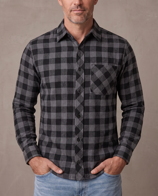 Camisa de cuadros Milo - Gris oscuro
