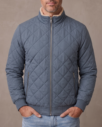 Bomber acolchada de rombos Knox - Gris