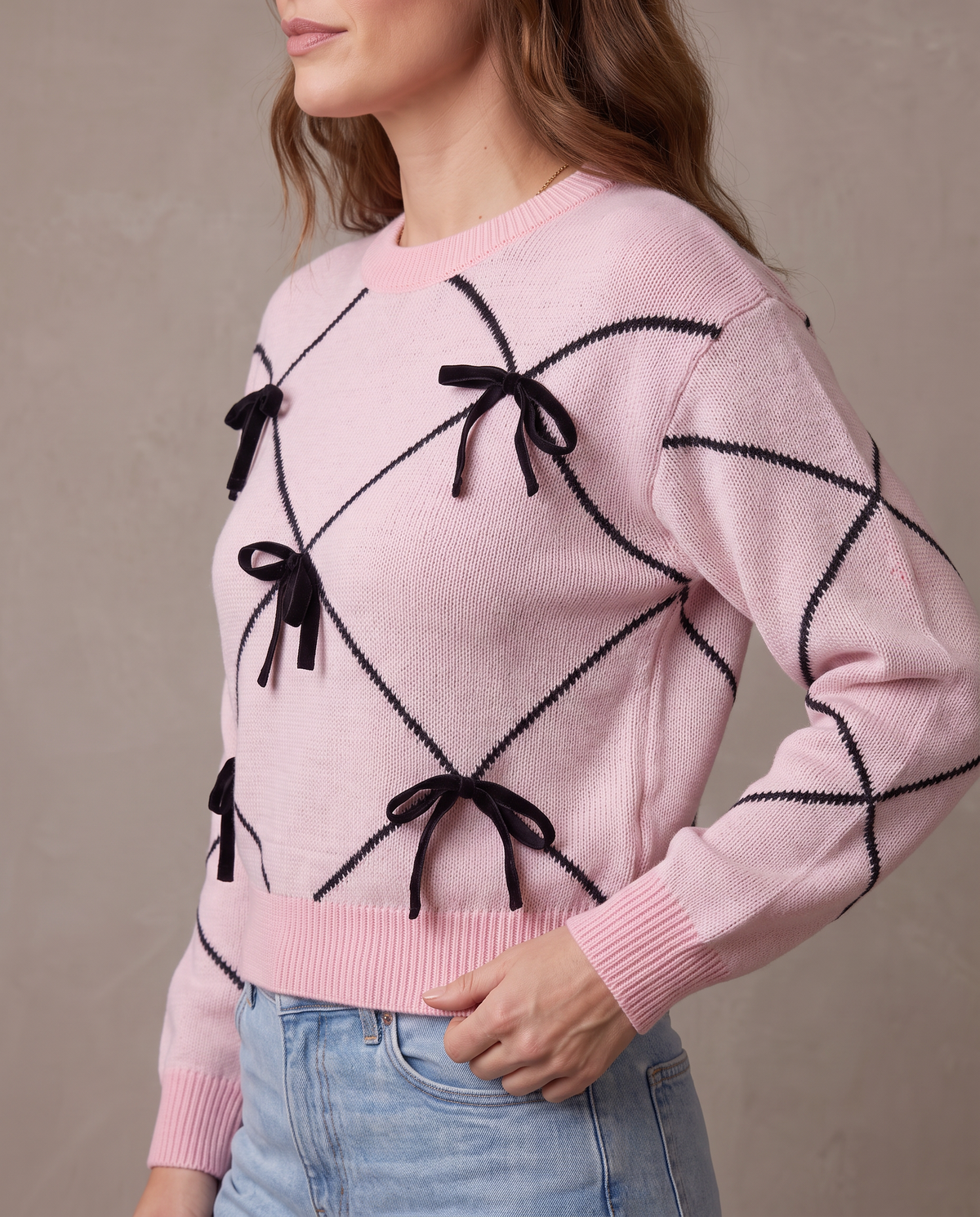 Jersey de lazos Mimi - Rosa
