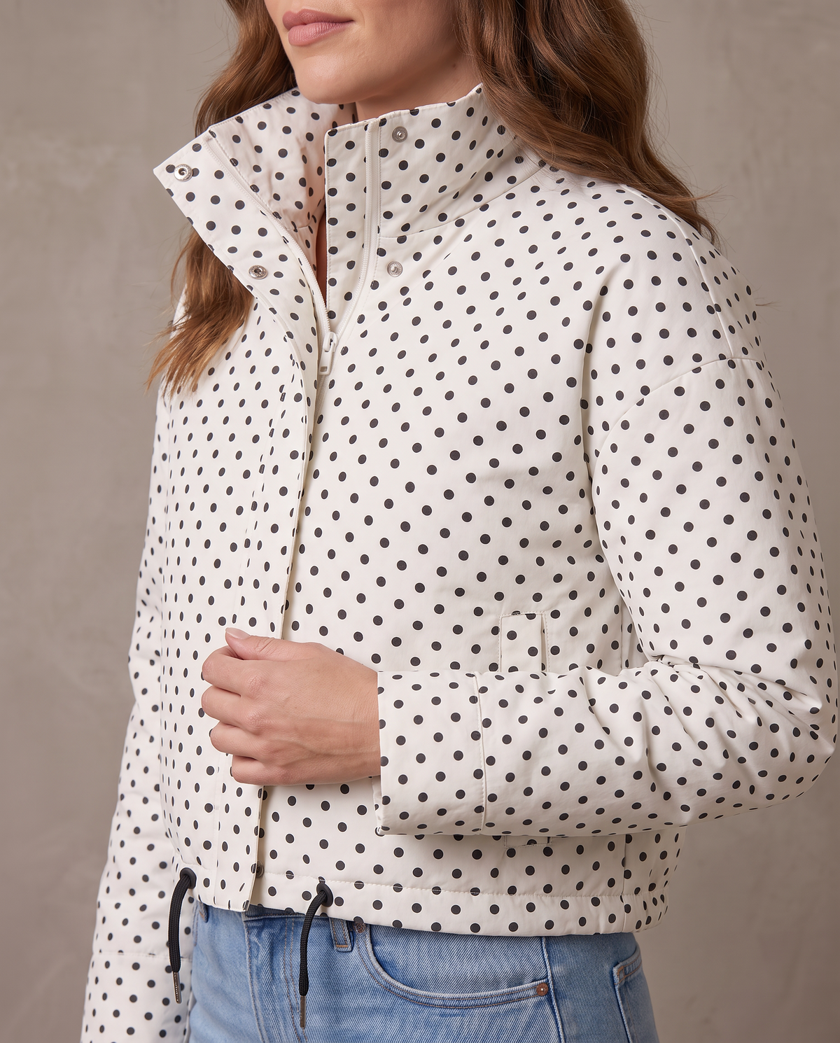 Bomber de lunares Dalia - Blanco