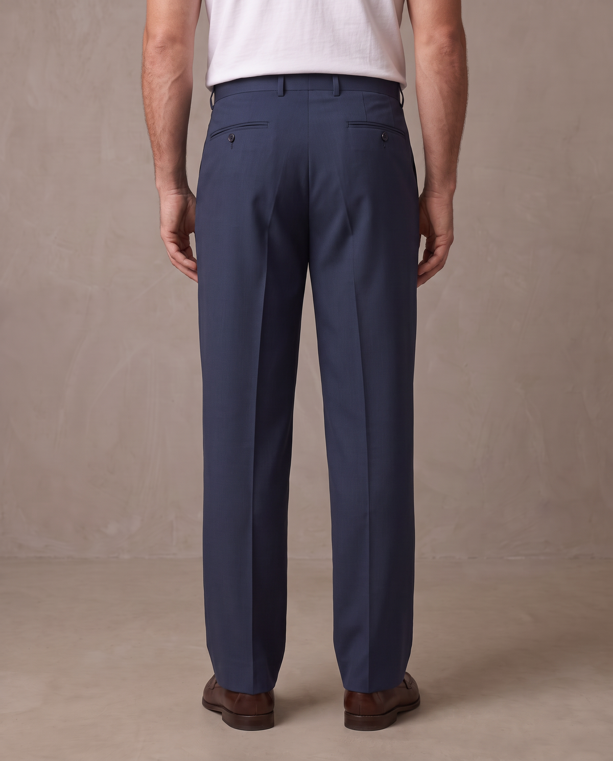 Pantalón de vestir de pinzas Aurelio - Azul marino