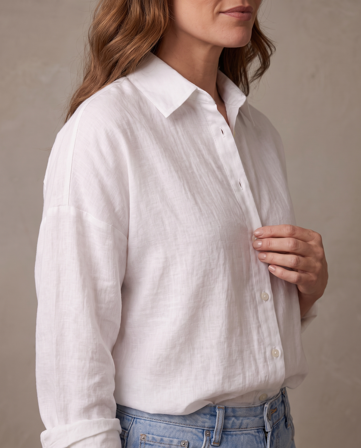 Camisa oversize de algodón Carmen - Blanco