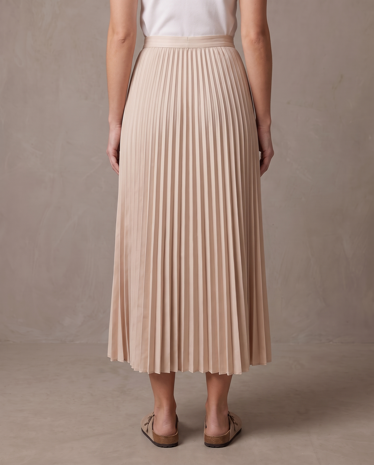 Falda midi plisada Vera