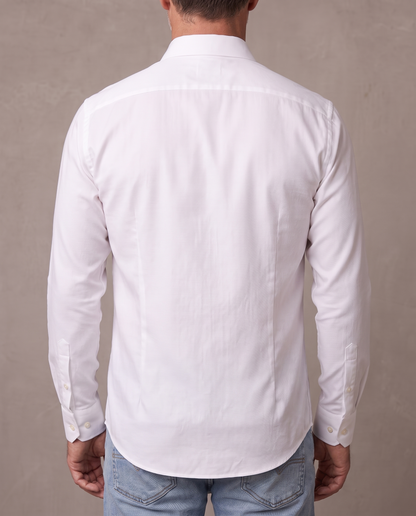 Camisa de vestir sin planchar Nolan - Blanco