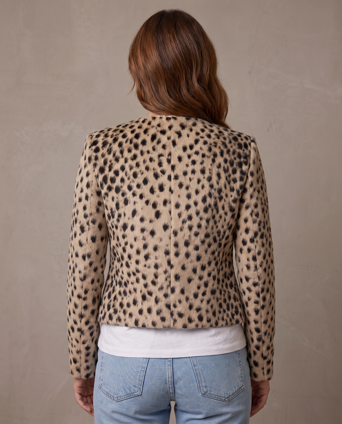 Chaqueta corta de leopardo Zoe