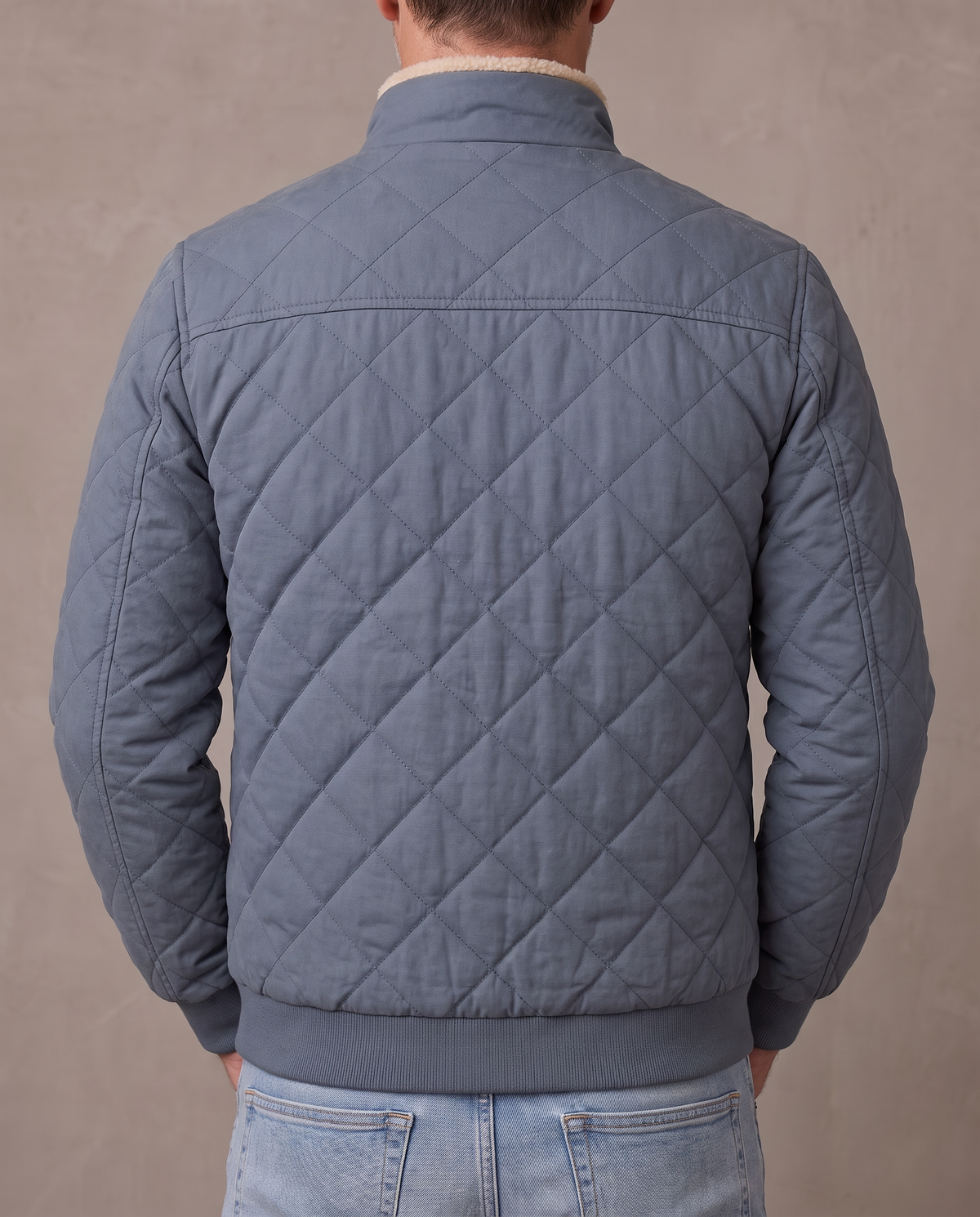 Bomber acolchada de rombos Knox - Gris