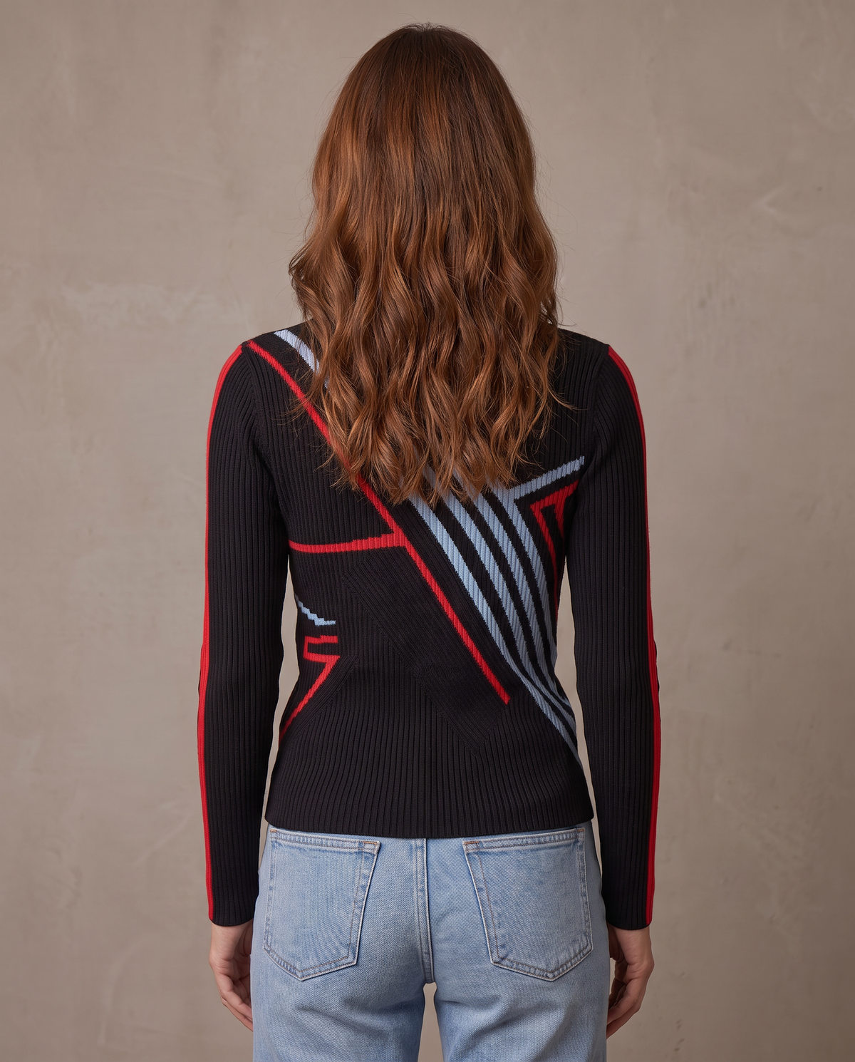 Jersey de punto en contraste Amelia