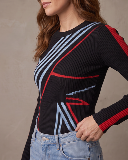 Jersey de punto en contraste Amelia