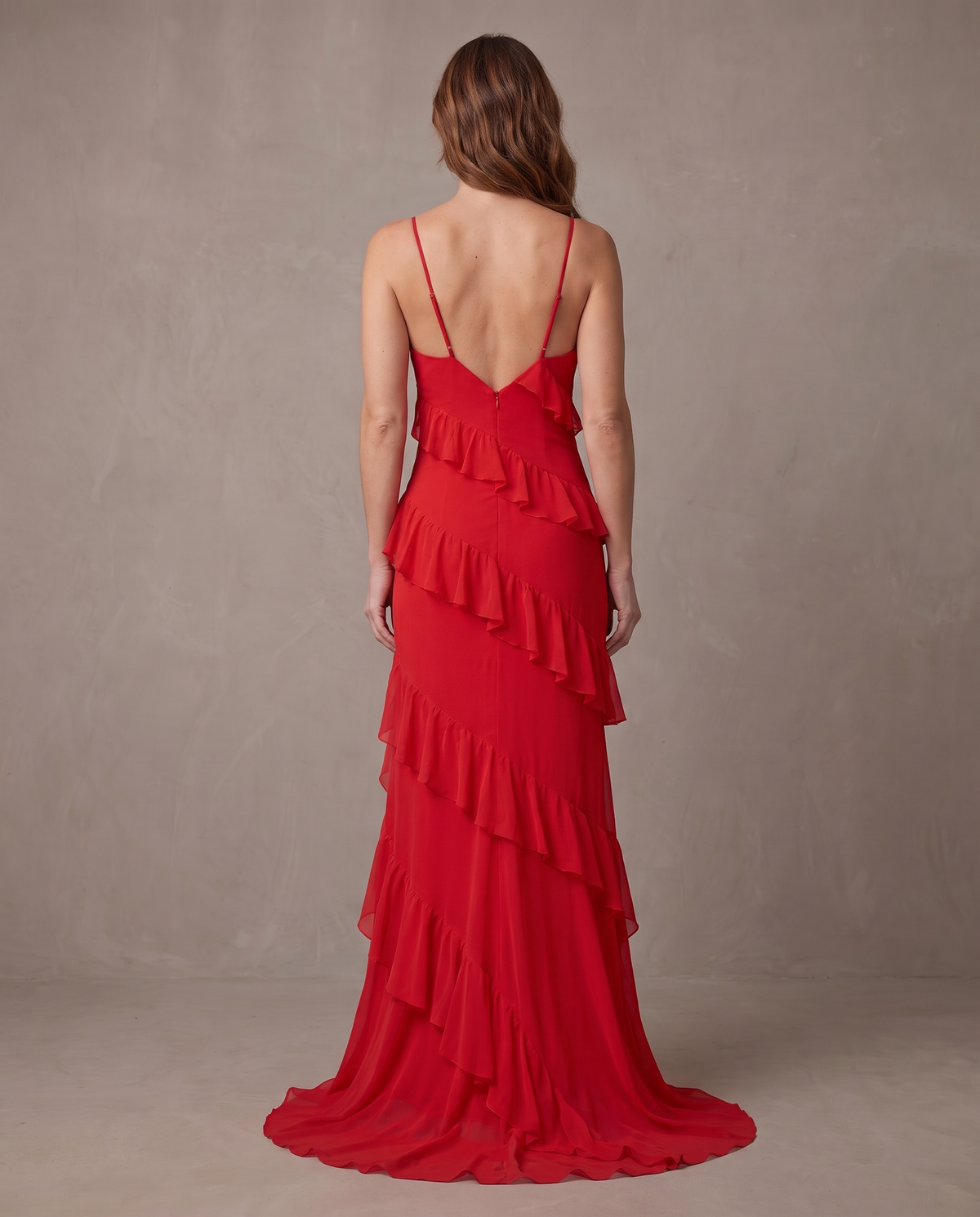Vestido largo elegante - Rojo