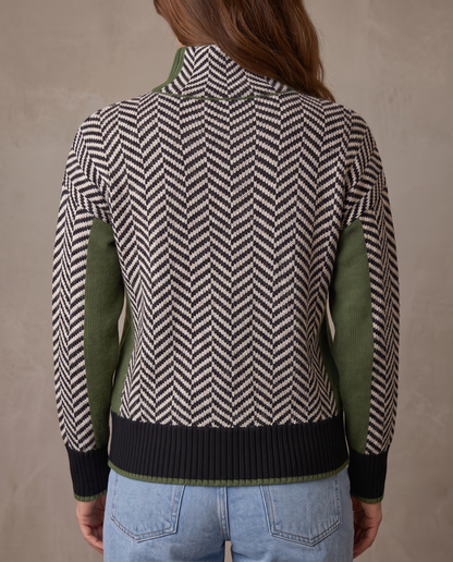 Jersey de cuello alto Jess - Verde