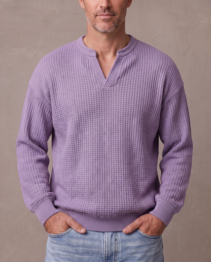Jersey de gofre efecto capas Iker - Lila