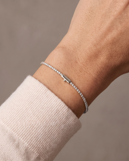 Pulsera tenis de circonitas Celia - Plateado