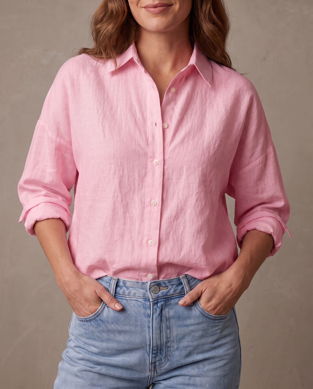 Camisa oversize de algodón Carmen - Rosa