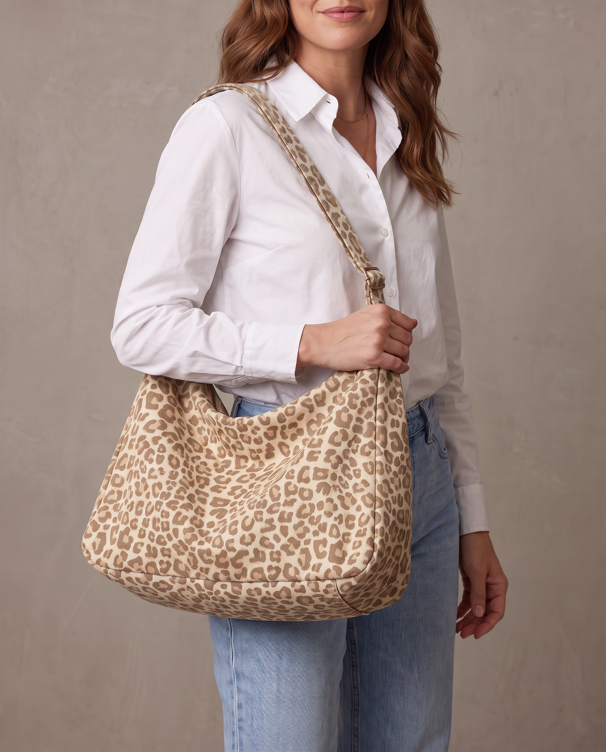 Bolso hobo de leopardo Leire - Leopardo claro