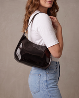 Bolso de hombro de charol Ruby - Negro