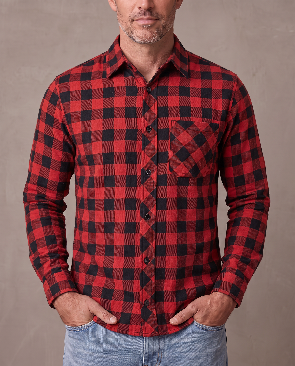 Camisa de cuadros Milo - Rojo