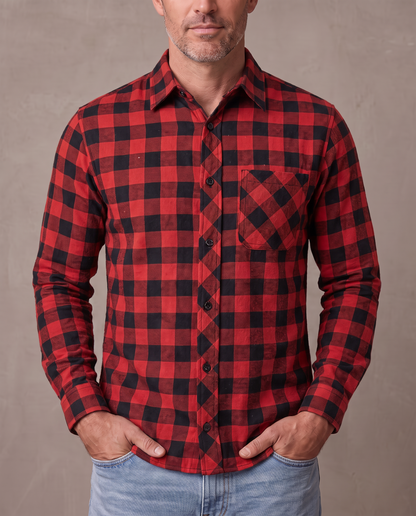 Camisa de cuadros Milo - Rojo
