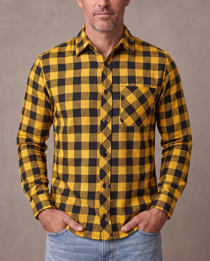 Camisa de cuadros Milo - Amarillo