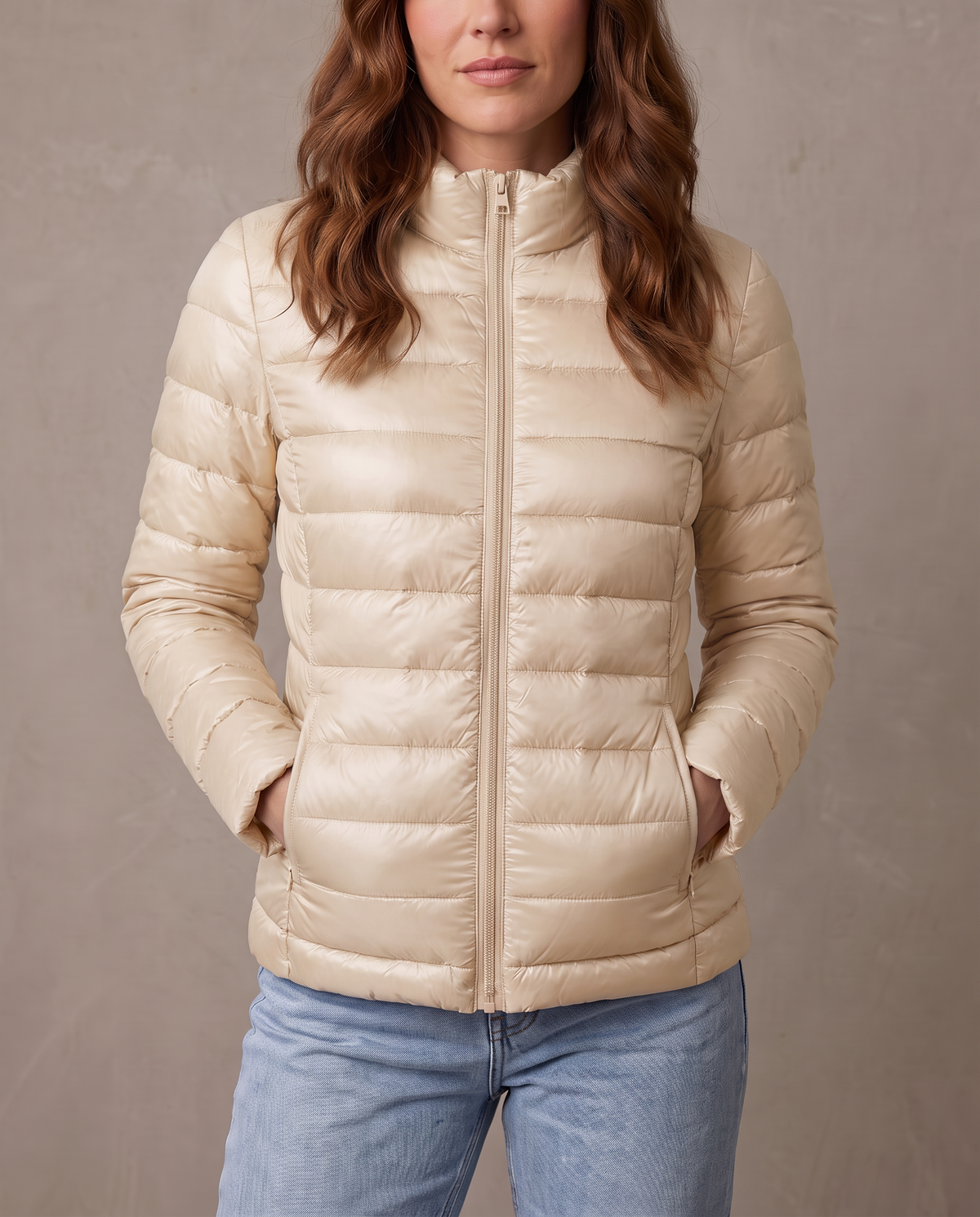 Chaqueta acolchada ultraligera Noa - Crema