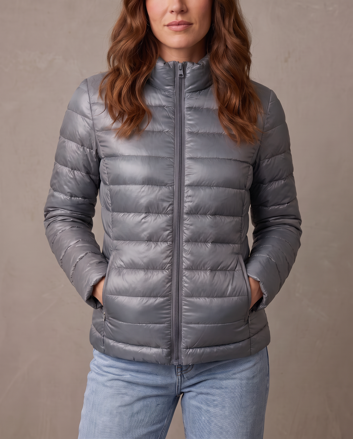 Chaqueta acolchada ultraligera Noa, azul grisáceo (antigua)
