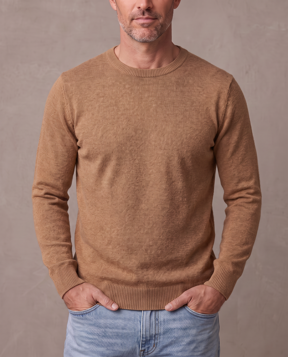 Jersey de punto fino Oliver - Camel