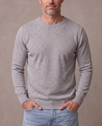 Jersey de punto fino Oliver - Gris claro