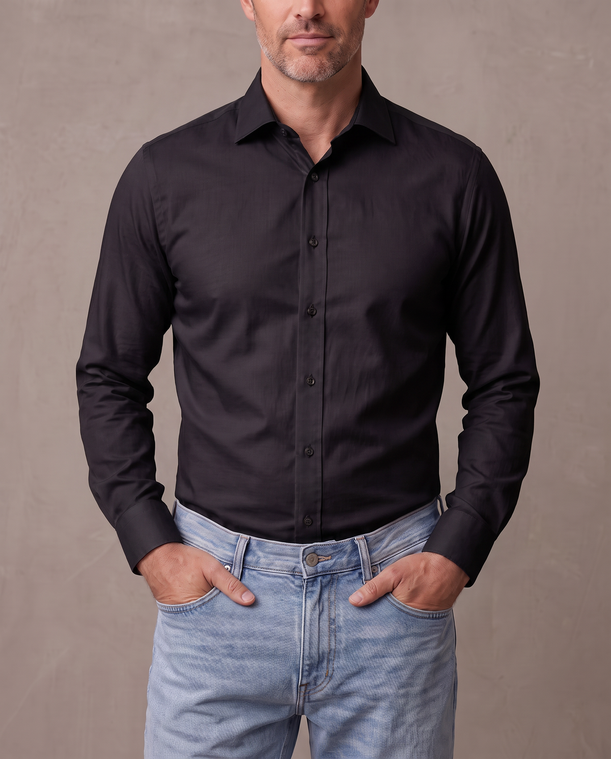 Camisa de vestir slim Adrian - Negro
