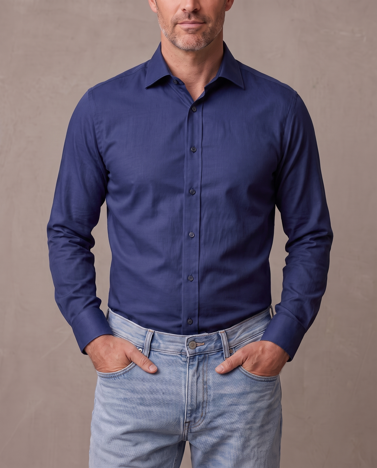 Camisa de vestir slim Adrian - Azul marino