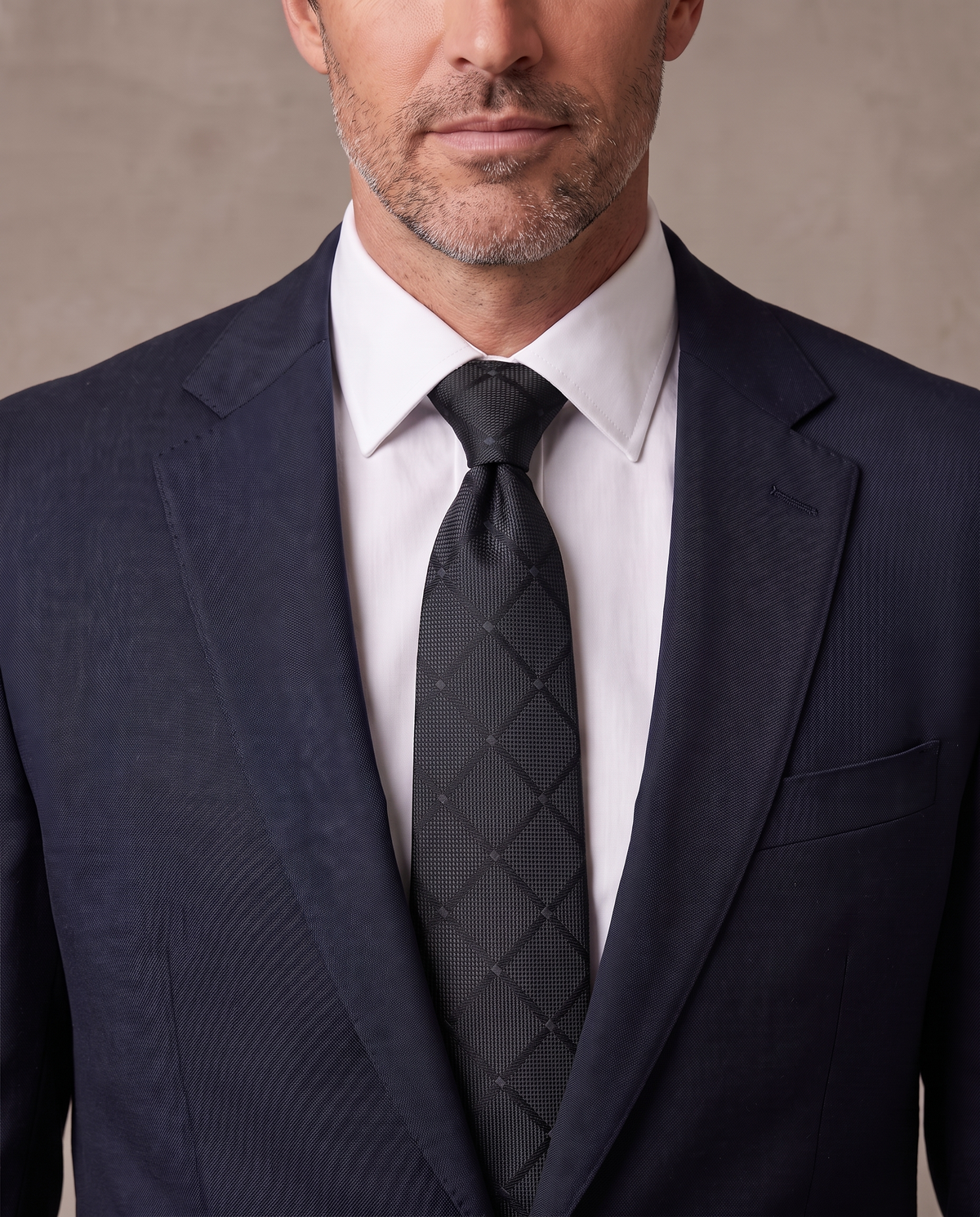 Corbata jacquard Hugo - Negro