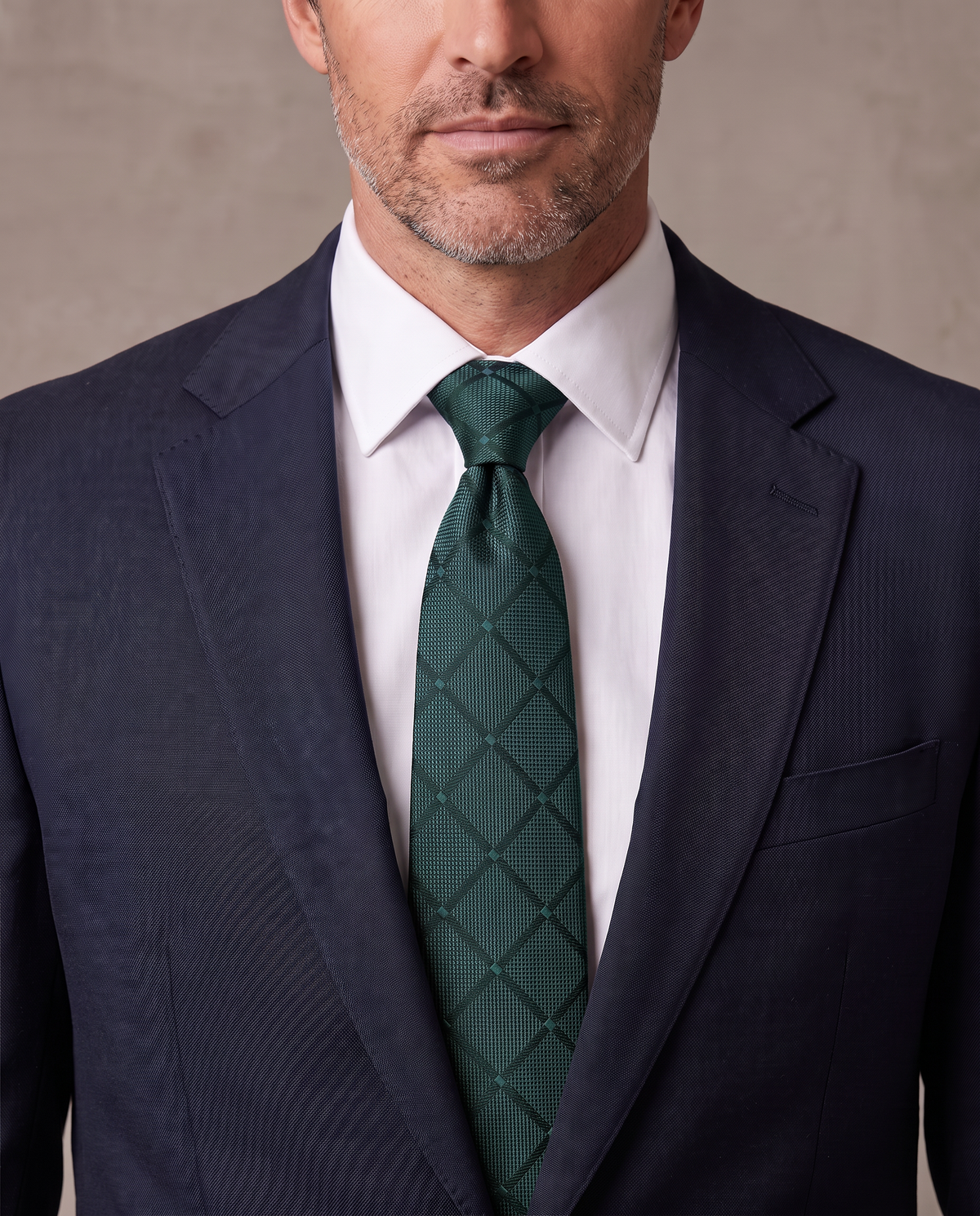 Corbata jacquard Hugo - Verde botella