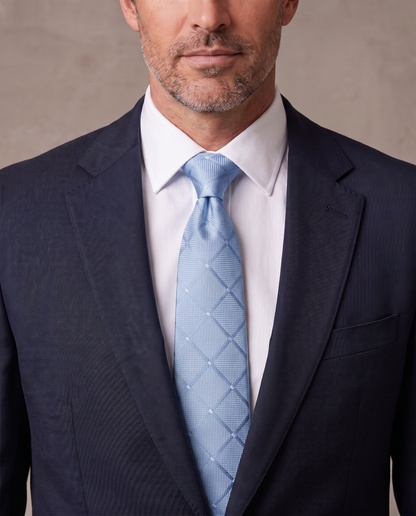 Corbata jacquard Hugo - Azul hielo