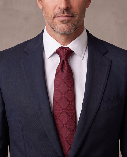 Corbata jacquard Hugo, rojo (antigua)